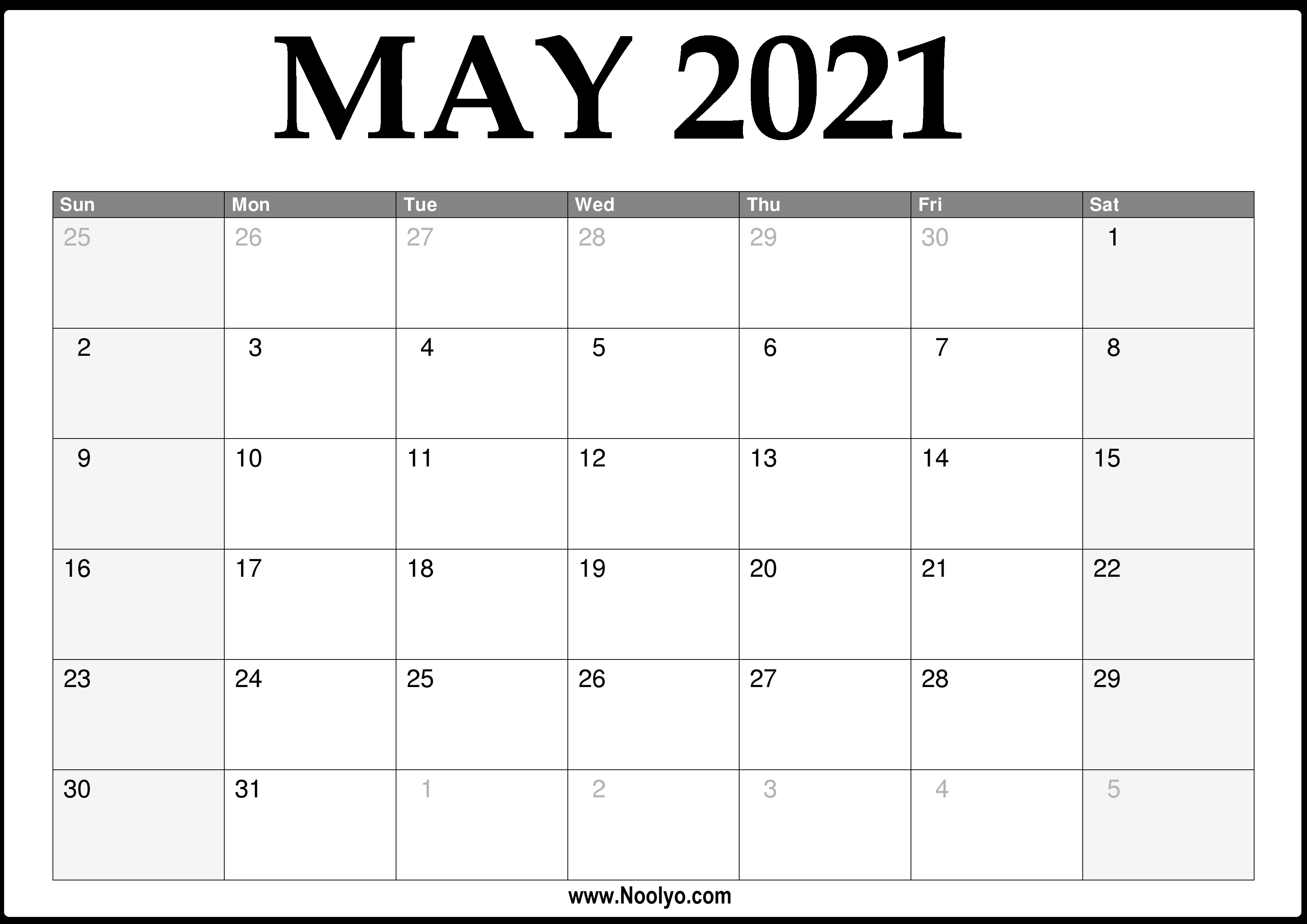 2021 may calendar 2021 May Calendar Printable Download Free Noolyo Com 2021 may calendar