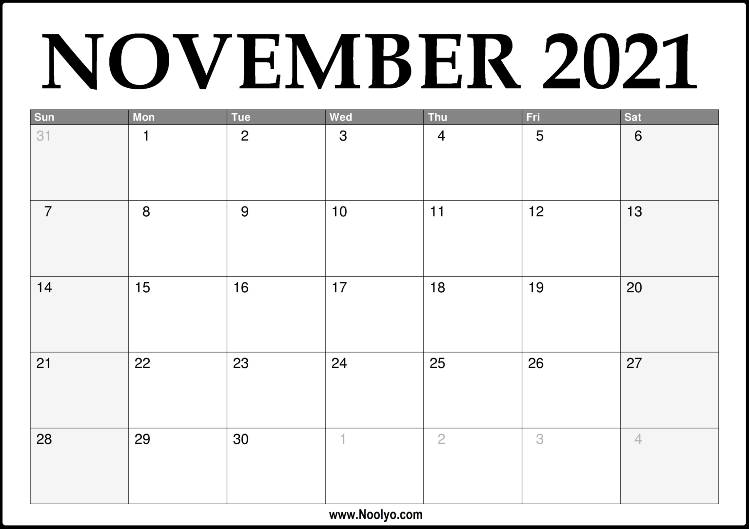 3 Month Calendar 2021 October November December Noolyo com