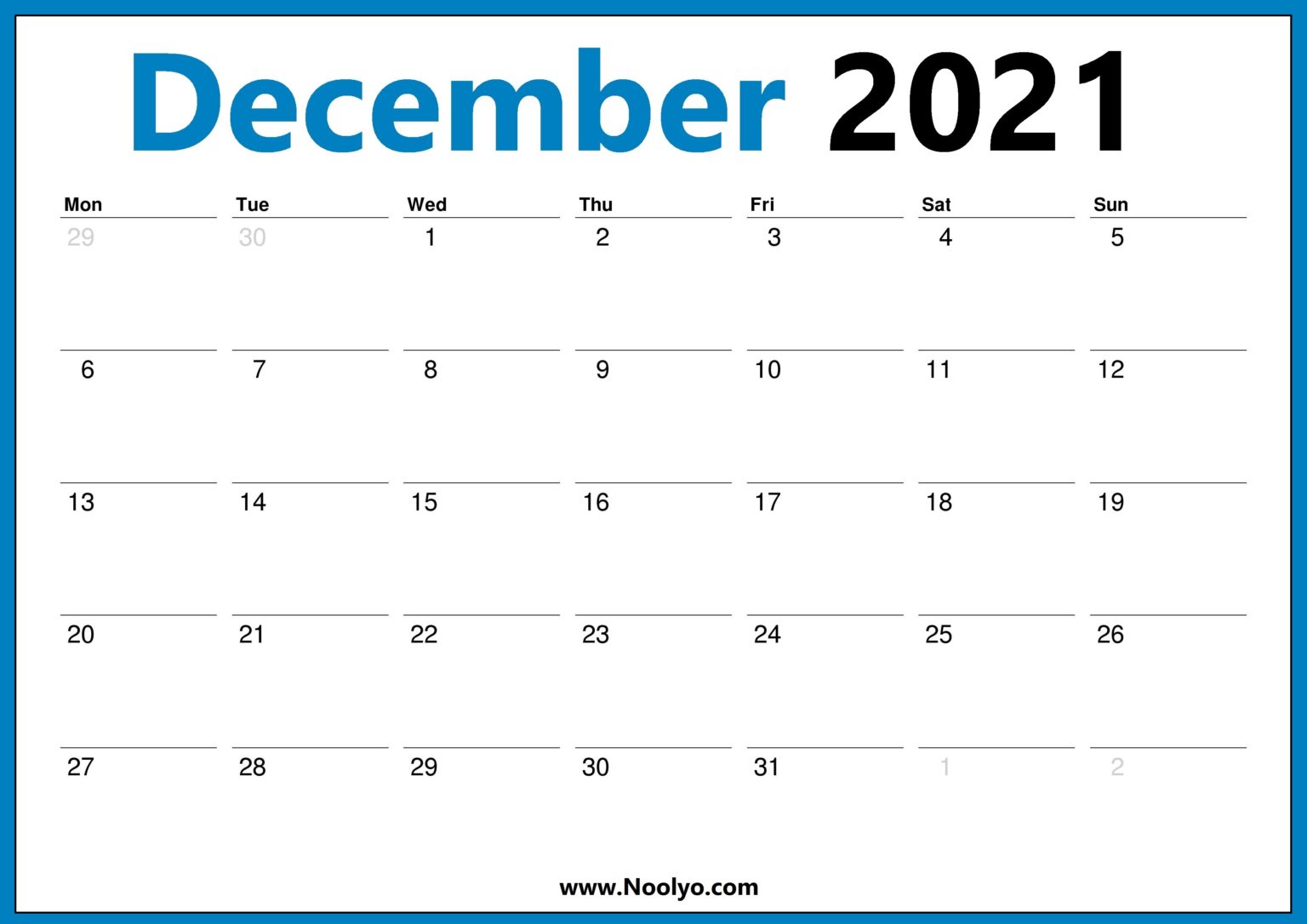 days in december 2021