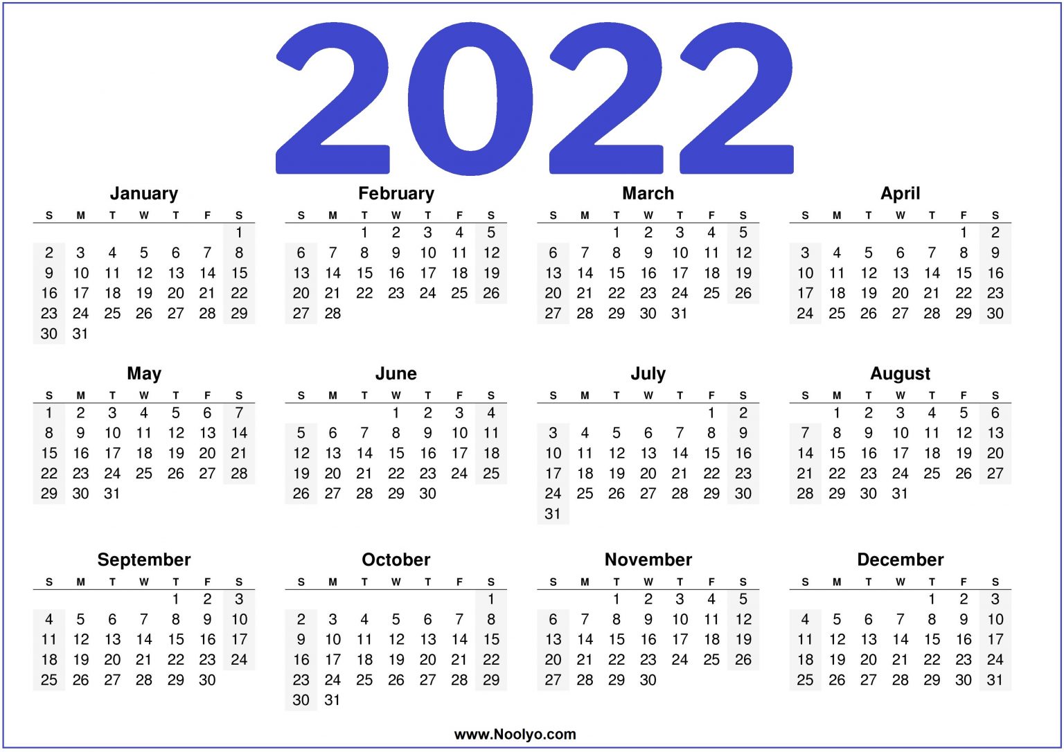 2 Year 2022 And 2023 Calendar Printable Noolyo